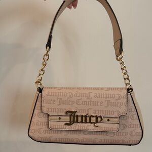 Juicy Couture Tan Shoulder Bag with Gold Chain